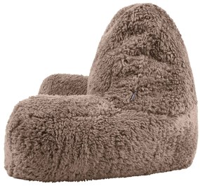 Teddy Fleece Chill Kussen - Mocha