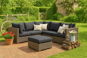 Hoek loungeset 5 personen Wicker Taupe  Garden Collections Toronto