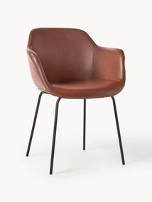 Kunstleren fauteuil Fiji met smalle zitvlak