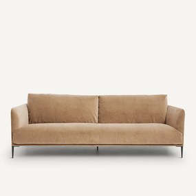 Zitbank in stonewashed fluweel, Oscar, ontwerp E. Gallina