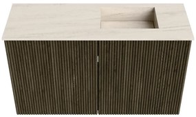Mondiaz Joya DLux 70cm toiletmeubel shadow met wastafel faye rechts 1 kraangat meli