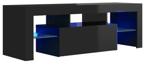 vidaXL Tv-meubel met LED-verlichting 120x35x40 cm hoogglans zwart