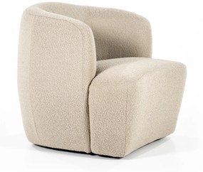 Eleonora Charlotte Taupe Boucle Fauteuil Rond