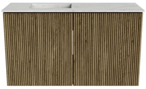 Mondiaz Joya DLux 70cm toiletmeubel dusk met wastafel faye links 1 kraangat opalo