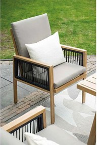 Garden Impressions San Capri lounge dining stoel - light teak aluminium