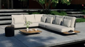 4 Seasons Outdoor Arcade platform salontafel SALE  Loungetafel    houtkleur weerbestendig