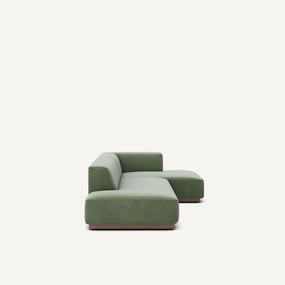 Rechter hoekbank XL in fluweel, Jacopo