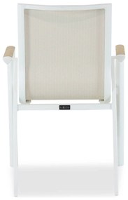 Tuinset 6 personen 240 cm Aluminium/textileen Wit Lifestyle Garden Furniture Fiora/Glasgow