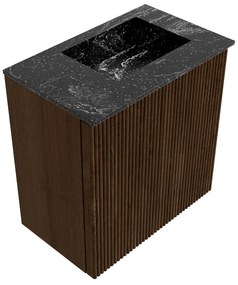 Mondiaz Joya DLux 40cm toiletmeubel walnut met wastafel faye rechts 1 kraangat lava