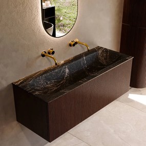 Mondiaz Kurve-dlux 120cm badmeubel ruby met 1 lade en wastafel big large midden zonder kraangat lava