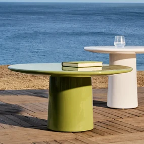Kave Home Albanella Cement Salontafel Groen Glanzend 85 Cm - 85 X 85cm.
