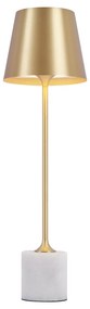 Moderne tafellamp goud 37cm incl. LED dimbaar IP54 oplaadbaar - Topi Modern IP54 rond Binnenverlichting Lamp