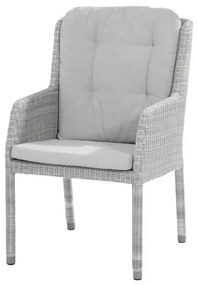 4 Seasons Outdoor | Amalfi dining chair with 2 cushions polyloom ice  Tuinstoel    zwart weerbestendig