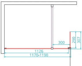 van Rijn ST01 inloopdouche 120x200cm met 30cm draaibare zijwand chroom