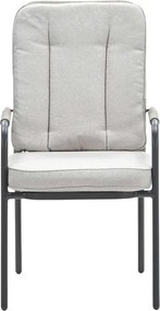 Garden Impressions Aleria tuinstoel taupe - 2 stuks