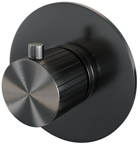 Brauer Stripe inbouwthermostaat gunmetal geborsteld PVD