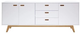 Tenzo Bess Dressoir Mat Wit Met Eiken - 200x43x82cm.
