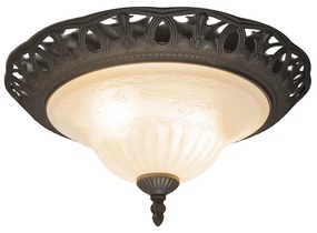 Landelijke plafonnière roestbruin met glas - Elegant Klassiek / Antiek, Landelijk / Rustiek, Retro E27 rond Binnenverlichting Lamp