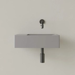 Sanigoods Luko fontein 40x22cm links zonder kraangat leigrijs