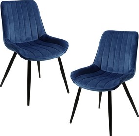 Set 2 Lene Fluwelen Stoelen
