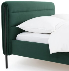 Opgevuld bed in fluweel met bedbodem, Obias