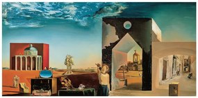 Kunstdruk Suburbs of a Paranoiac Critical Town, Salvador Dalí, (100 x 50 cm)