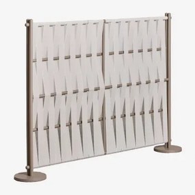Tuinscherm Van Aluminium En Touw Tunas Beige – Crème & 160 X 120 Cm - Sklum