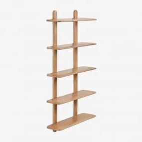 Veleta Houten Wandrek Mangohout & ↔︎ 80 Cm & 5 Schappen - Sklum