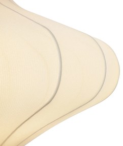 Stoffen Eettafel / Eetkamer Japandi hanglamp beige 50cm 3-lichts - PluJapandi E27 rond Binnenverlichting Lamp