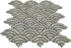 Zelfklevende Mozaïektegels Metaal | Waaier Grijs | 26,8×28,1 cm | Keuken, Bad &amp; WC