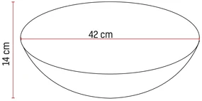 Sanigoods Fosco waskom solid surface 42cm zwart mat