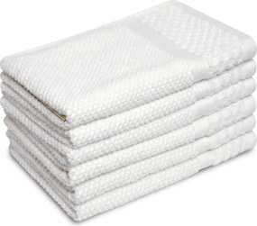 Gastendoek Soft Popcorn Collectie – 6 stuks – 30×50 – wit