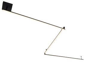 Plafondlamp zwart 300 cm incl. LED 3-staps dimbaar verstelbaar - Annuschka Design Binnenverlichting Lamp