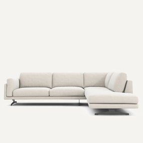 Chenille fluwelen hoekbank met longchair, César