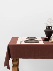 Linnen tafelkleed Chocolate