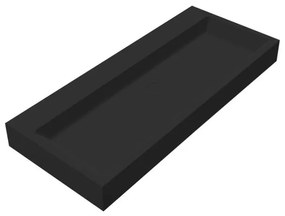 Best Design Nero wastafel 100x42x10cm zonder kraangat zwart mat 4011420