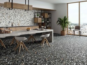 Jabo Crisp XL White terrazzo vloertegel 60x60cm gerectificeerd