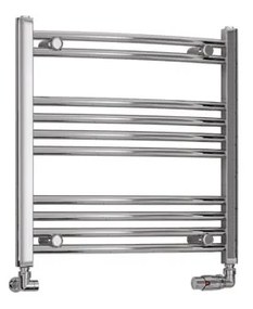 Eastbrook Wendover gebogen horizontale radiator 60x60cm Chroom 208 watt