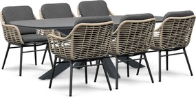 Tuinset 6 personen 240 cm Rope Grijs Coco Antoni/Voyage