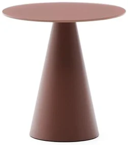 Kave Home Wilshire Ronde Bijzettafel Mat Glas Terracotta 30 Cm - 30 X 30cm.