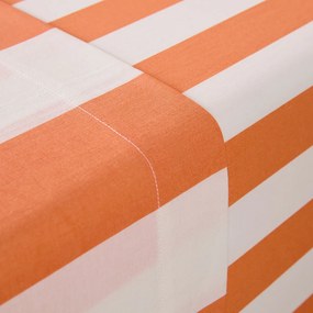 Katoenen onderlaken, strepenprint, HENDAYE ORANGE
