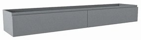 Mondiaz FOGE wastafelonderkast - 190x41x25cm - 2 lades - uitsparing links - softclose - Plata M44270Plata