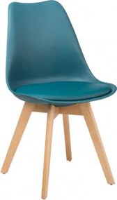 Set Van 4 Nordic Eetkamerstoelen Blauw – Intens Turquoise - Sklum
