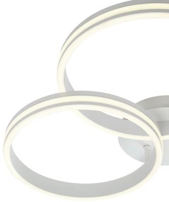 Plafondlamp wit incl. LED 3-staps dimbaar 3-lichts - Navara Design rond Binnenverlichting Lamp