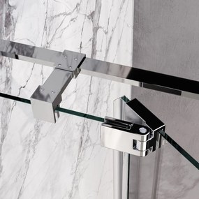 Brauer Stellar nisdeur met vaste wand 120cm chroom