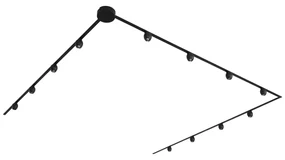 LED Modern railsysteem met 12 Spot / Opbouwspot / Plafondspots zwart 1-fase - Magnetic Zagaye Modern Binnenverlichting Lamp