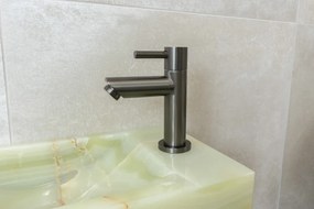 Saniclear Green Onyx fonteinset met rechte kraan in gunmetal
