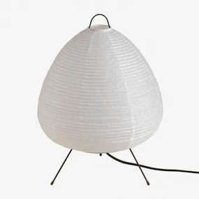 Rijstpapier Tafellamp (↑44 cm) Gogian Wit - Sklum