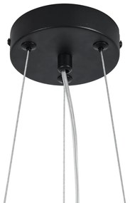 Bohemian hanglamp zwart met gekleurde bloemen blauw en wit - Flower Power