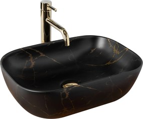 Opzetwastafel Rea Belinda Black Marble Mat